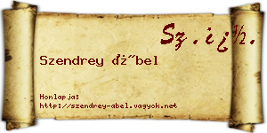Szendrey Ábel névjegykártya
