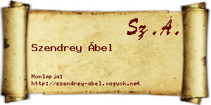 Szendrey Ábel névjegykártya